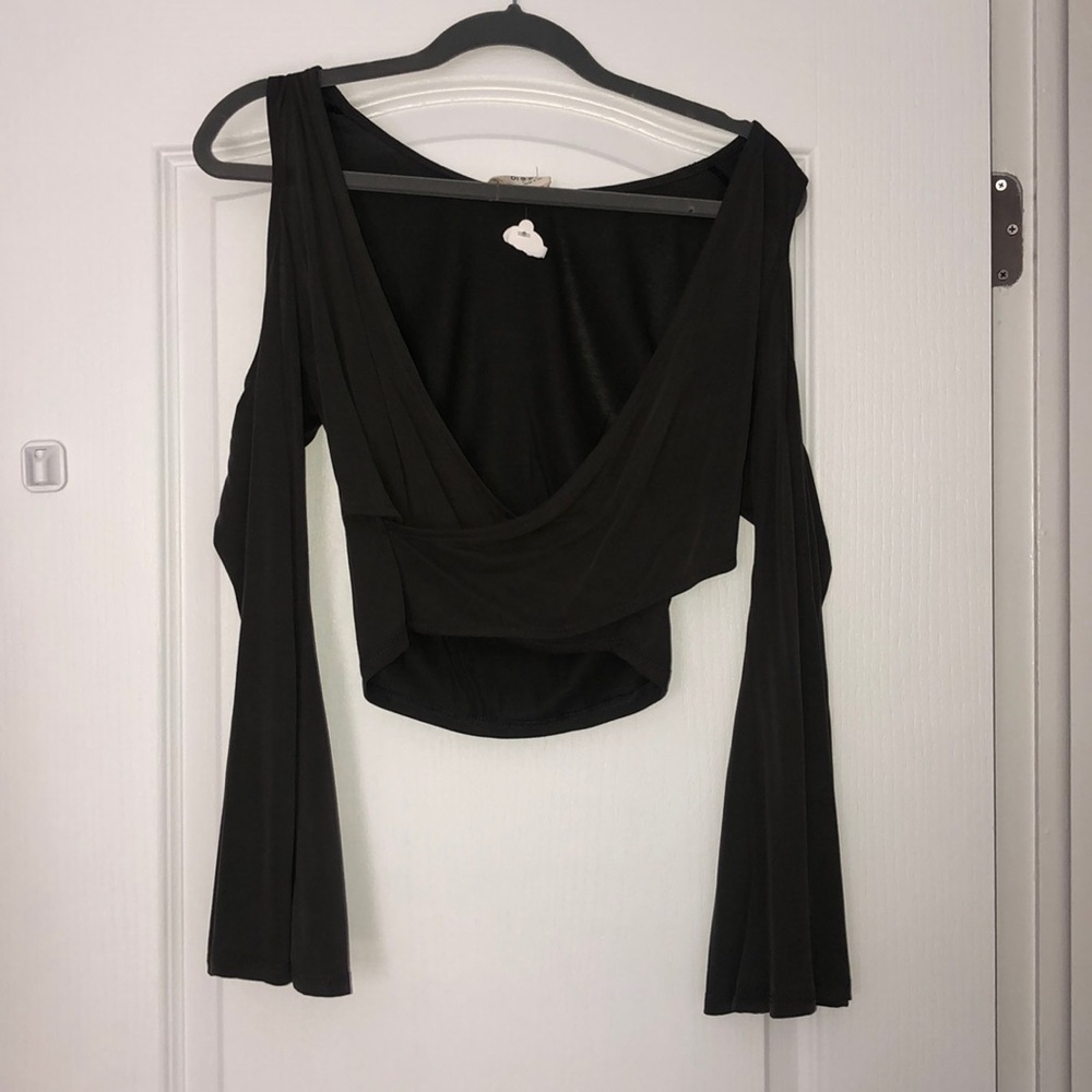 Charcoal Wrap Top